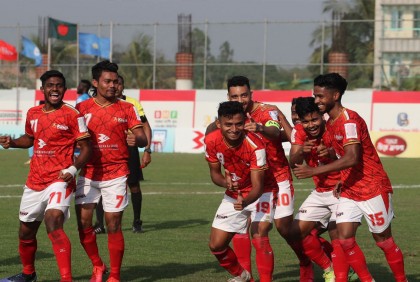চট্টগ্রাম আবাহনীকে গোল বন্যায় ভাসালো বসুন্ধরা কিংস