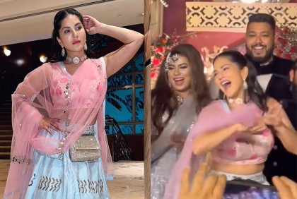 বিয়ে বাড়ি মাতিয়ে গেলেন সানি লিওন