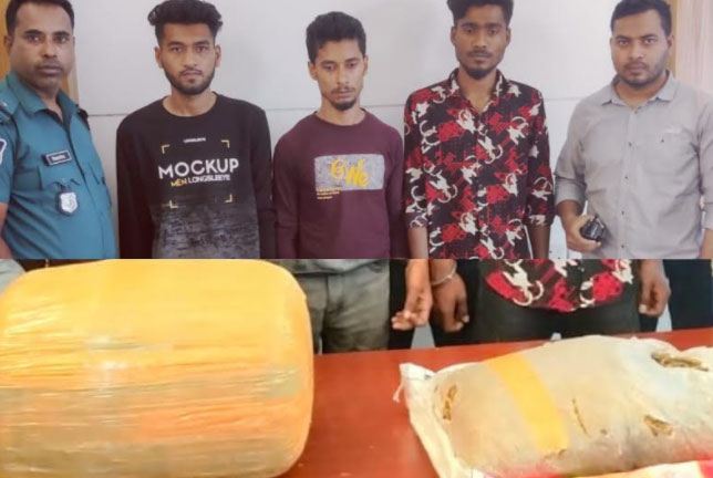 বরিশালে গাঁজাসহ ৩ জন আটক