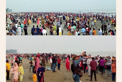 চিরচেনা রূপে কুয়াকাটা, পর্যটকে মুখরিত সৈকত

