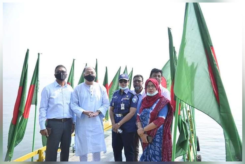 মুজিববর্ষ উপলক্ষে কাপ্তাই হ্রদে নৌ‌ র‌্যালি