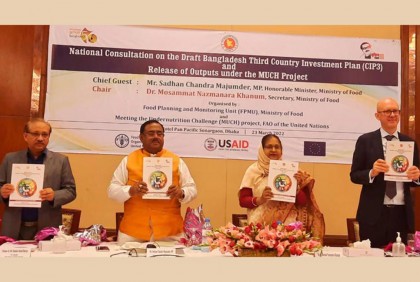 জলবায়ু স্মার্ট বিনিয়োগ পুষ্টি নিরাপত্তা নিশ্চিত করবে : খাদ্যমন্ত্রী 

