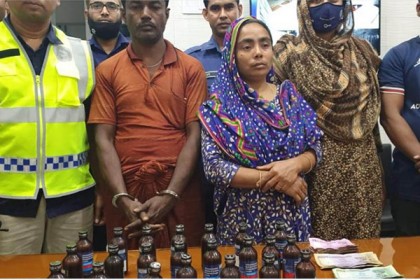 বগুড়ায় ফেনসিডিলসহ দম্পতি গ্রেফতার  