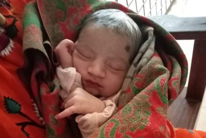 নাটোরে গম ক্ষেত থেকে নবজাতক উদ্ধার