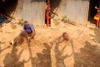 দুই হাত বেঁধে মাটিতে পুঁতে ভাতিজাকে মধ্যযুগীয় কায়দায় নির্যাতন