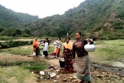 কলমাকান্দায় পাহাড়ি গ্রামগুলোতে বিশুদ্ধ পানির সঙ্কট