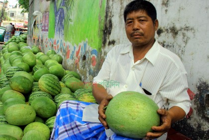 পাহাড়ে তরমুজের বাম্পার ফলন, কৃষকের মুখে হাসি