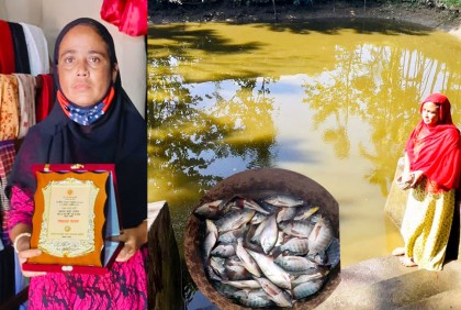 চাষাবাদে ঘুরে দাঁড়িয়েছেন গৃহবধূ স্বপ্না