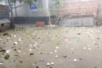 ফুলপুরে ঝড়সহ শিলাবৃষ্টি, ফসলের ব্যাপক ক্ষয়ক্ষতি 