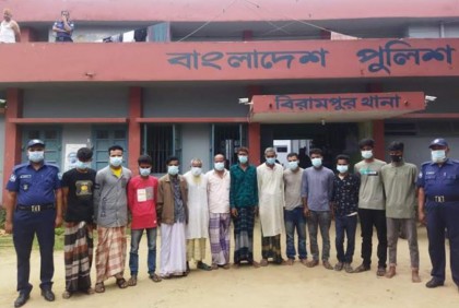 বিরামপুরে মাদকসহ বিভিন্ন অভিযোগে আটক ১৪ 