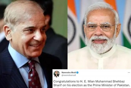 শাহবাজ শরীফকে অভিনন্দন জানিয়ে যে বার্তা দিলেন মোদি