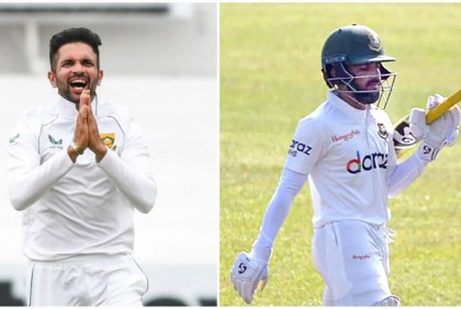 মহারাজের উইকেটের চেয়েও মুমিনুলের রান কম!