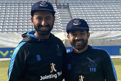 কাউন্টি ক্রিকেটে একই দলে পূজারা-রিজওয়ান