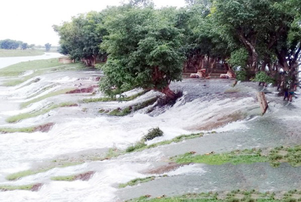গুরমার হাওরে ঢুকছে পানি, ঝুঁকিতে হাজার হাজার হেক্টর জমির ফসল

