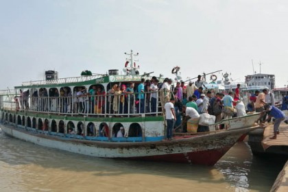 বাংলাবাজার-শিমুলিয়া নৌরুটে নৌযান চলাচল শুরু