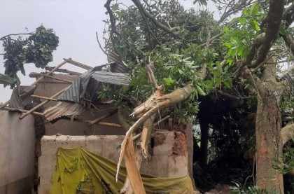 রংপুরে কালবৈশাখী ঝড়ে ব্যাপক ক্ষতি  