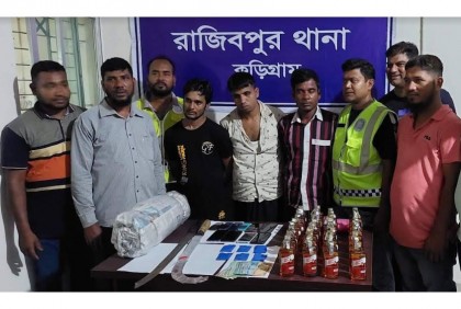 রাজীবপুরে মাদক ও দেশীয় অস্ত্রসহ আটক ৩