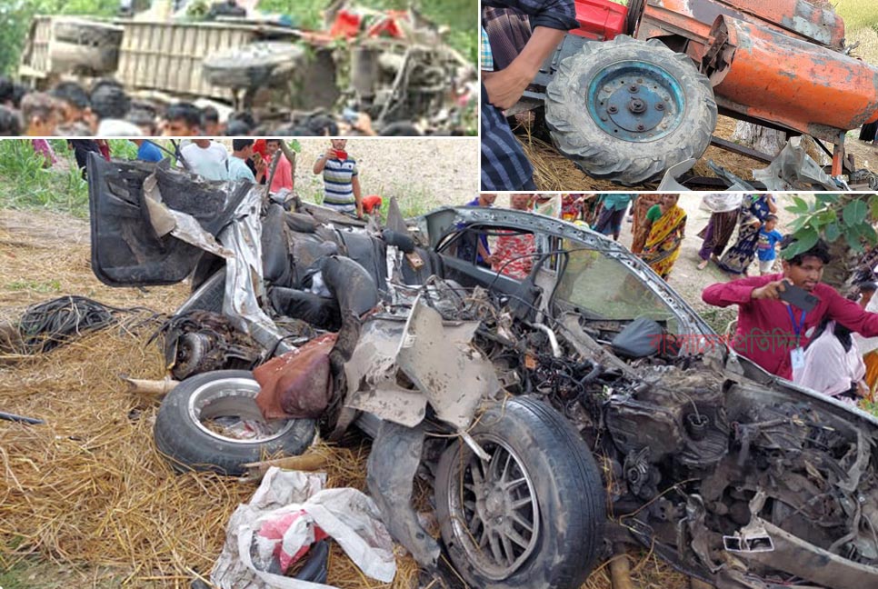 গোপালগঞ্জে বাস-প্রাইভেটকার ও মোটরসাইকেলের সংঘর্ষে নিহত ৯