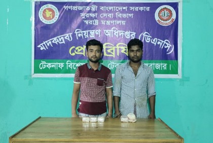 টেকনাফে ডিএনসির অভিযানে ইয়াবাসহ আটক ২