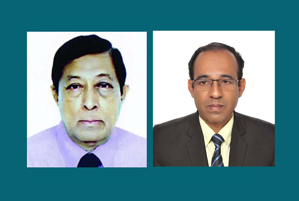 বাংলাদেশ ফিজিক্যাল সোসাইটির সভাপতি ড. মেসবাহউদ্দিন, সম্পাদক ড. নজরুল ইসলাম

