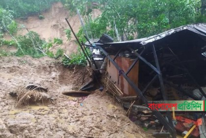 সিলেটে পাহাড় ধসে একই পরিবারের ৪ জনের মৃত্যু