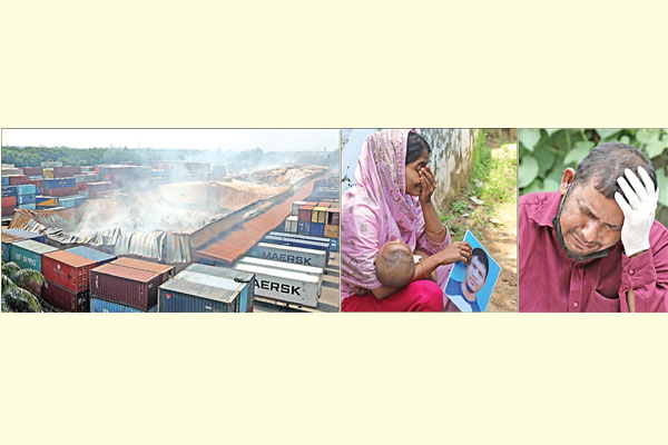 শোকে স্তব্ধ সীতাকুণ্ড বাতাসে পোড়া গন্ধ