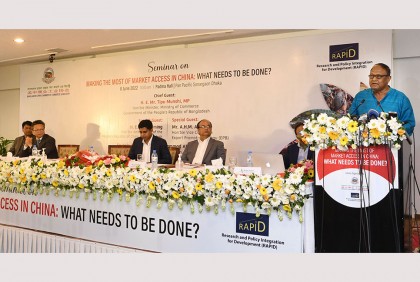চীনের সাথে বাণিজ্য ব্যবধান কমাতে রপ্তানি বৃদ্ধির বিকল্প নেই : বাণিজ্যমন্ত্রী