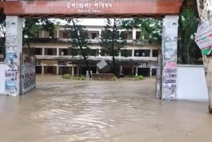 পাহাড়ি ঢলের পানিতে ঝিনাইগাতির নিম্নাঞ্চল প্লাবিত
