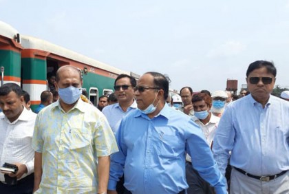আখাউড়া-লাকসাম ডুয়েলগেজ রেলপথের কাজ পরিদর্শন