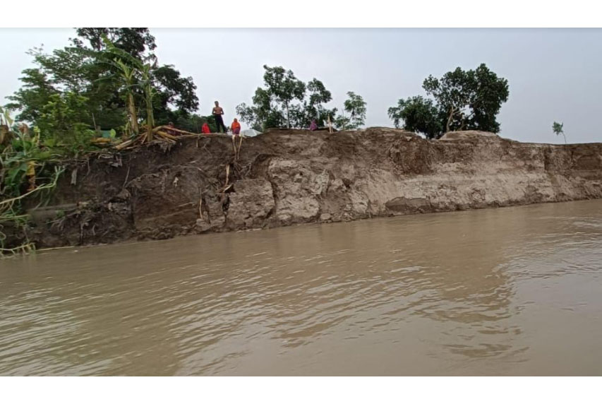 নাগরপুরে নদী ভাঙনের কবলে ঘরবাড়ি ও ফসলি জমি