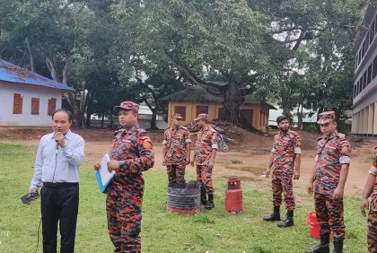 খাগড়াছড়িতে আগুন নির্বাপণের মহড়া