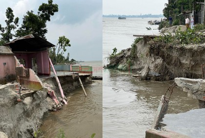 যমুনার পানি বিপৎসীমার উপরে, বন্যা আতঙ্কে নদী তীরবর্তীরা