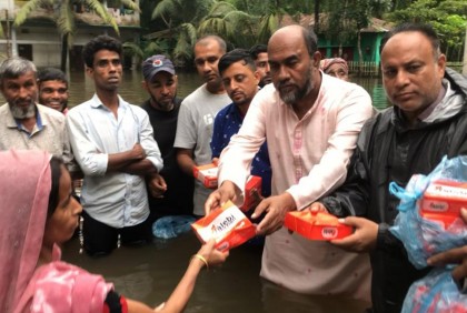 বন্যা দুর্গতদের পাশে সিলেট জেলা বিএনপি