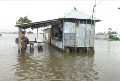 ভারী বর্ষণ ও উজানের ঢলে বেড়েছে তিস্তার পানি