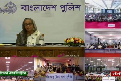 পদ্মা সেতুর দুই পাড়ে নবনির্মিত থানার উদ্বোধন