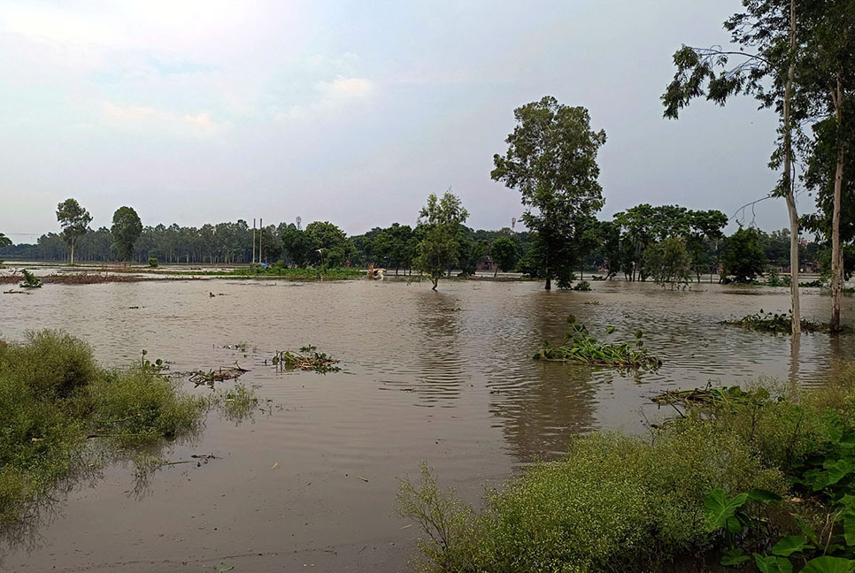 আত্রাই নদীর পানি বিপদসীমার উপরে, প্লাবিত নিম্নাঞ্চল