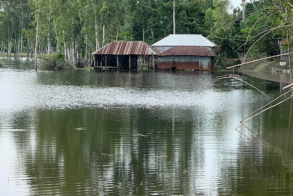 সিরাজগঞ্জে পানি বাড়ায় দুর্ভোগ বাড়ছে


