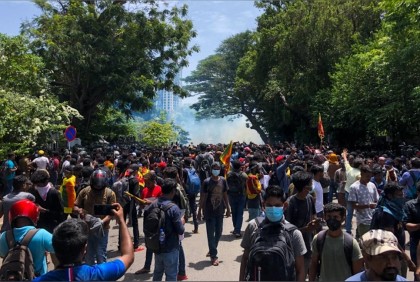 গোতাবায়াকে আশ্রয় না দিতে মালদ্বীপে শ্রীলঙ্কানদের বিক্ষোভ