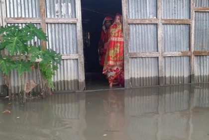 জোয়ারের পানিতে ভোলার নিম্নাঞ্চল প্লাবিত