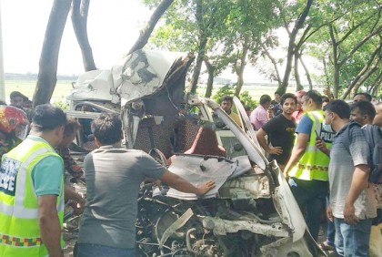 সিলেট-ঢাকা মহাসড়কে দুর্ঘটনায় নিহত ৪

