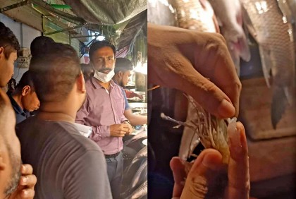 চিংড়িতে জেলি মেশানোয় ব্যবসায়ীর জরিমানা