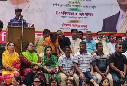 জাতীয় প্রেস ক্লাবের সামনে বিএনপির সমাবেশ 