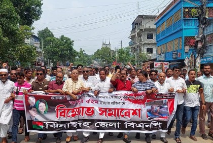 ঝিনাইদহে বিএনপির বিক্ষোভ মিছিল ও সমাবেশ