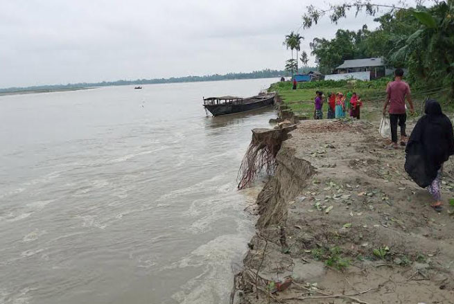 কুড়িগ্রামে নদীর পানি বেড়েছে 