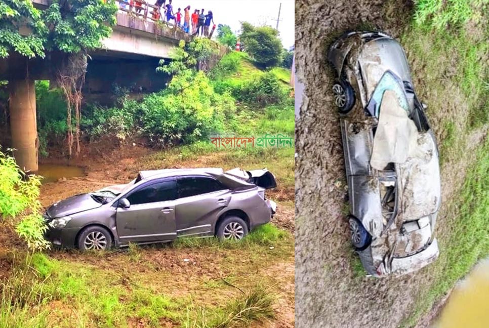 সিলেটে প্রাইভেটকার খালে, মেয়ের পর মারা গেলেন বাবাও