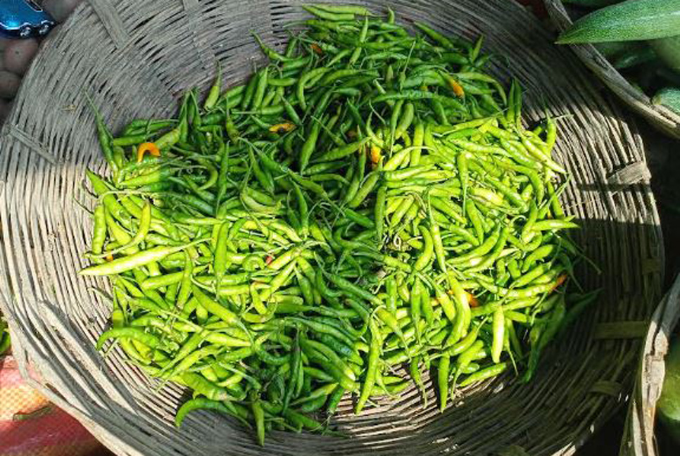নাগালের বাইরে কাঁচা মরিচের ঝাল 