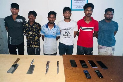 গাজীপুরে আন্তঃজেলা ডাকাত  দলের ৬ সদস্য গ্রেফতার 