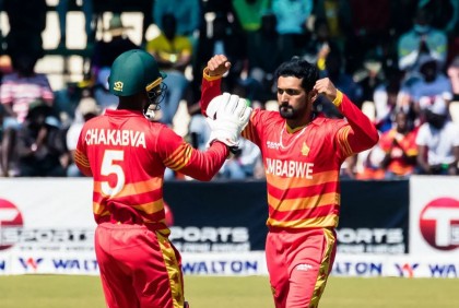 রাজা-চাকাভার ব্যাটিংয়ে জয়ের আশা দেখছে জিম্বাবুয়ে