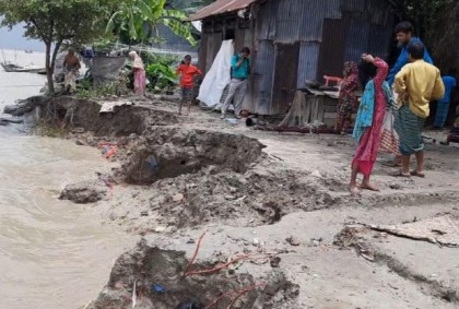 ভোলায় জোয়ারের পানি বিপৎসীমার ৭৯ সেন্টিমিটার উপরে 