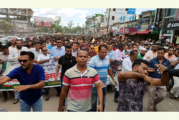সুনামগঞ্জে বিএনপির বিক্ষোভ সমাবেশ